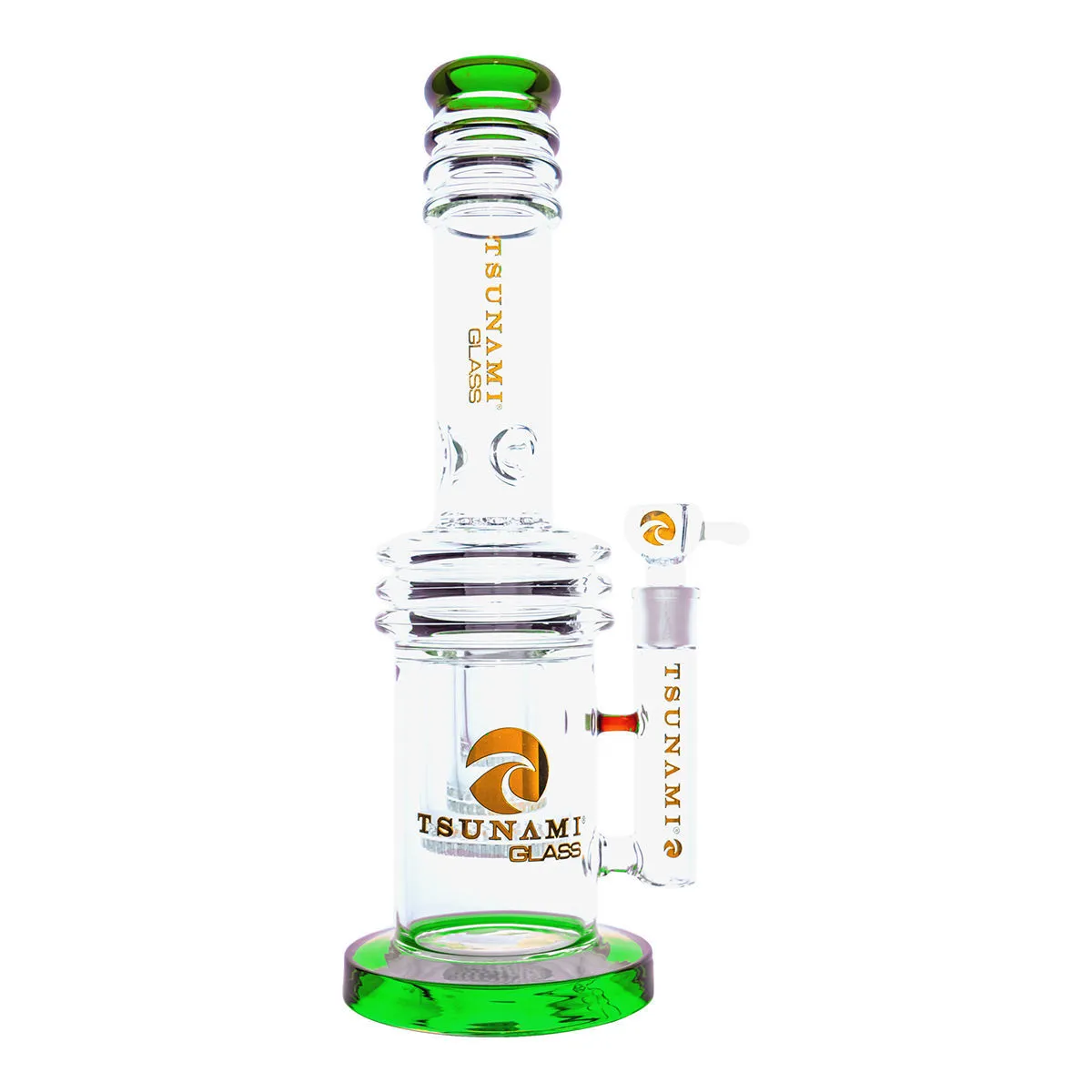 Bong Tsunami Glass 17'' à triple perc nid d'abeille en cœur — image 2